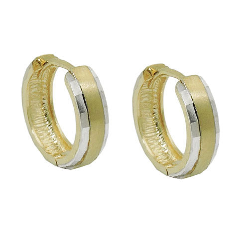 Creolen bicolor diamantiert Gold 375