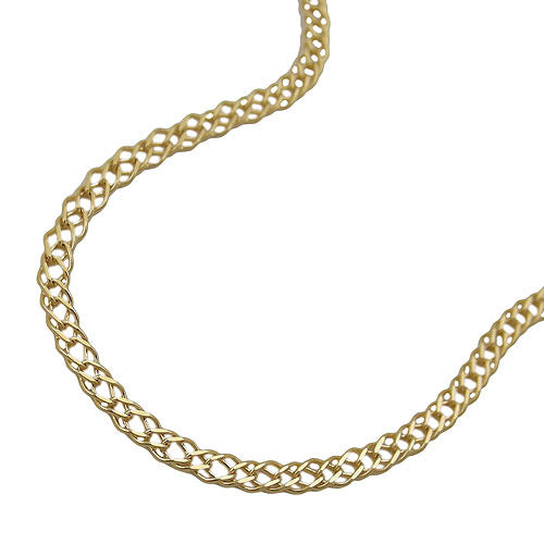 Collier 50cm Doppelpanzer Gold 585
