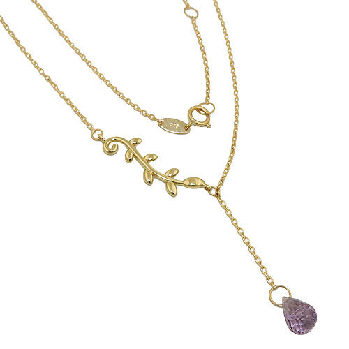 Kette Y-Kette 45cm Amethyst Gold 375