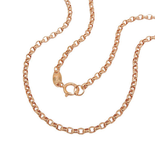 Kette Ankerkette rund 9Kt Rotgold 45cm