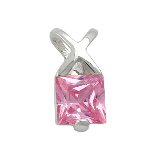 Anhänger Zirkonia pink Silber 925