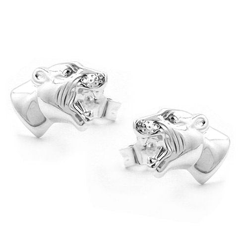 Ohrstecker Tigerkopf Silber 925