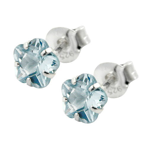 Ohrstecker Zirkonia aqua Silber 925