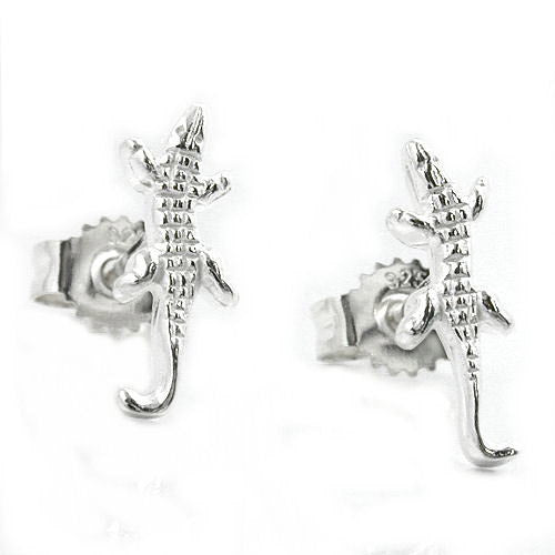 Ohrstecker Krokodil Silber 925