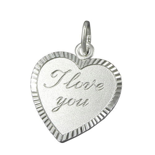 Anhänger Herz -I love you- Silber 925