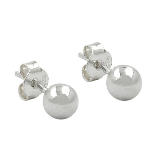 Ohrstecker 5mm Kugel hohl Silber 925