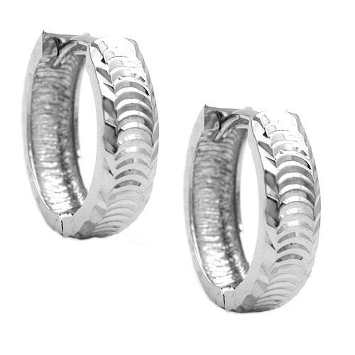 Creolen diamantiert rhodiniert Silber 925