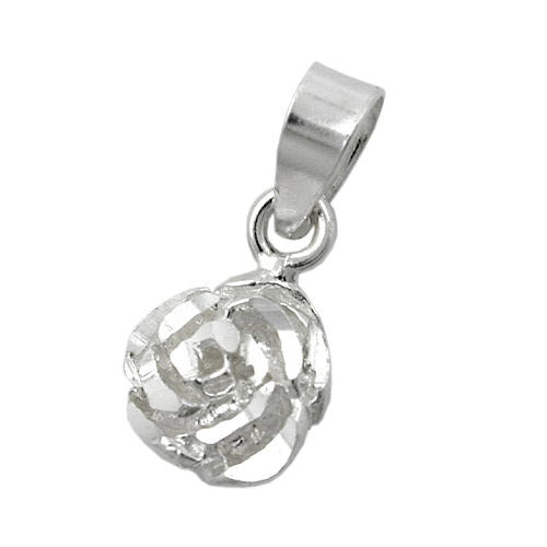 Anhänger Rose diamantiert Silber 925