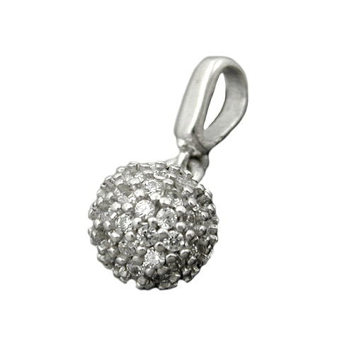 Anhänger Kugel mit Zirkonia Silber 925