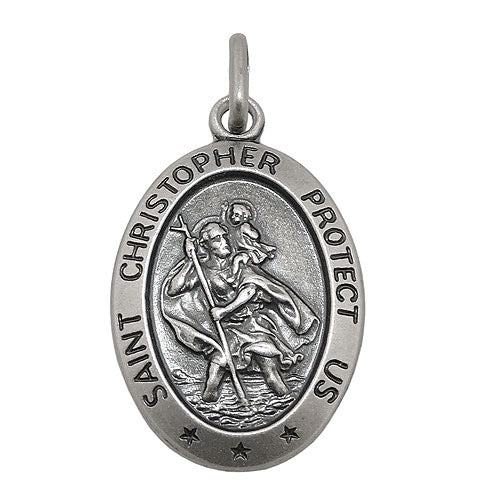 Anhänger Christophorus antik Silber 925