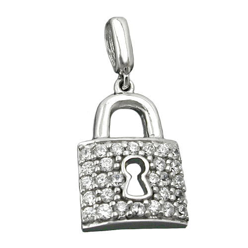 Anhänger Türschloss Zirkonia Silber 925