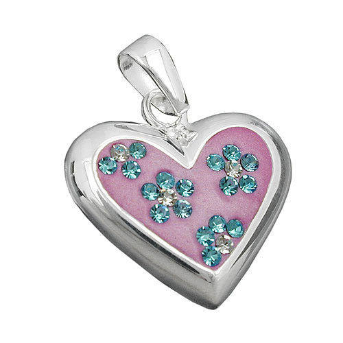 Anhänger rosa Herz Zirkonia Silber 925