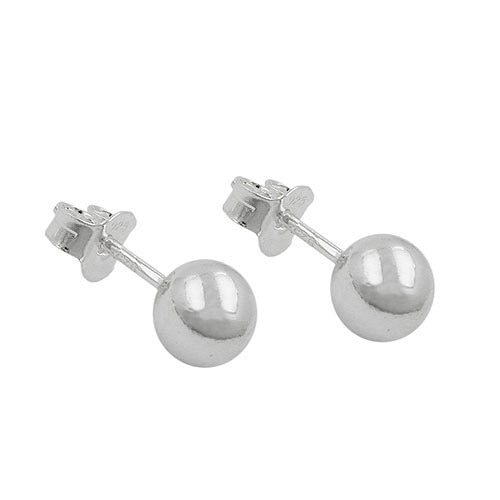 Ohrstecker 6 Kugel hohl Silber 925