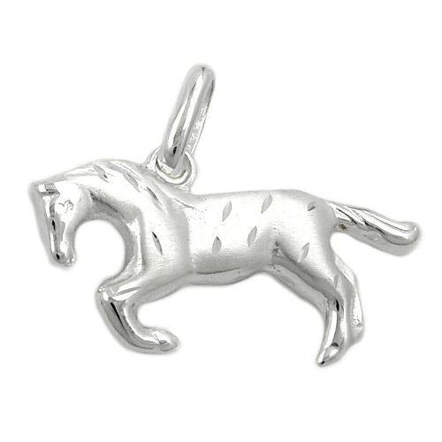 Anhänger Pferd matt-glänzend Silber 925