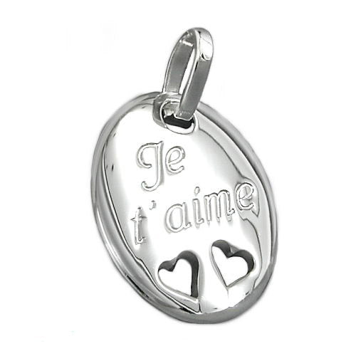 Anhänger Je t- aime glänzend 925