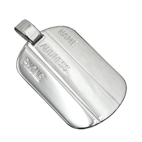 Anhänger Gravur Erkennungsmarke Silber 925