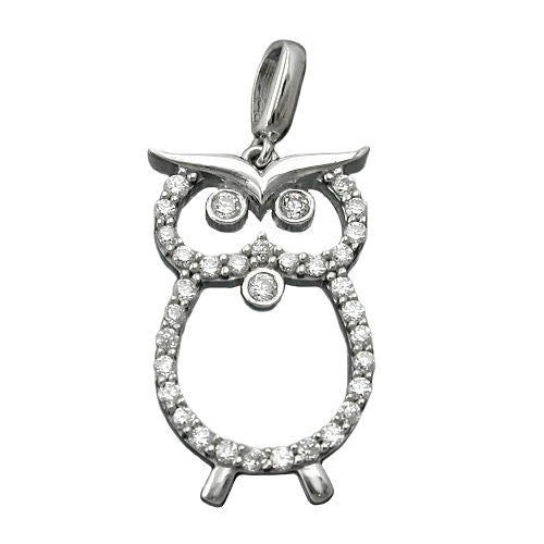 Anhänger Eule mit Zirkonia Silber 925