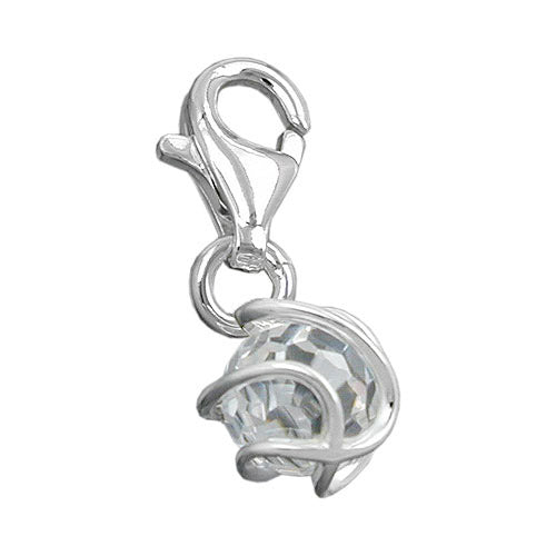 Charm Zirkonia-weiß Silber 925