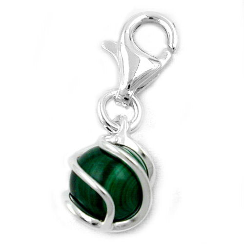 Charm Malachit Silber 925