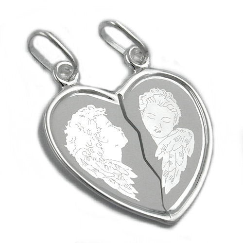 Anhänger Herz Junge/Mädchen Silber 925