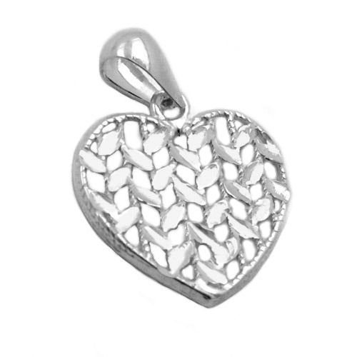 Anhänger Herz diamantiert Silber 925