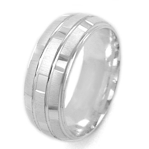 Ring matt-glänzend kariert 925