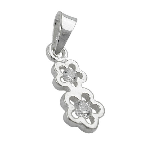 Anhänger Blüten Zirkonia Silber 925
