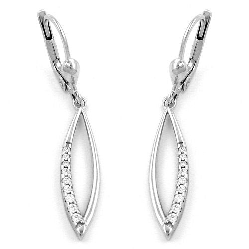 Ohrringe Brisur Zirkonia rhodiniert Silber 925