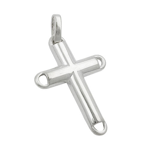 Anhänger Kreuz glänzend Silber 925