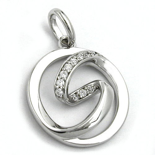 Anhänger Kreis mit Zirkonia Silber 925