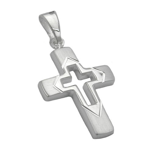 Anhänger Kreuz diamantiert Silber 925