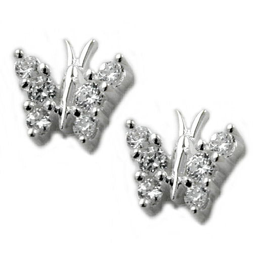 Ohrstecker Schmetterling Silber 925
