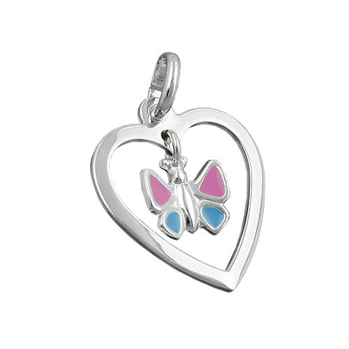Anhänger Schmetterling/Herz Silber 925