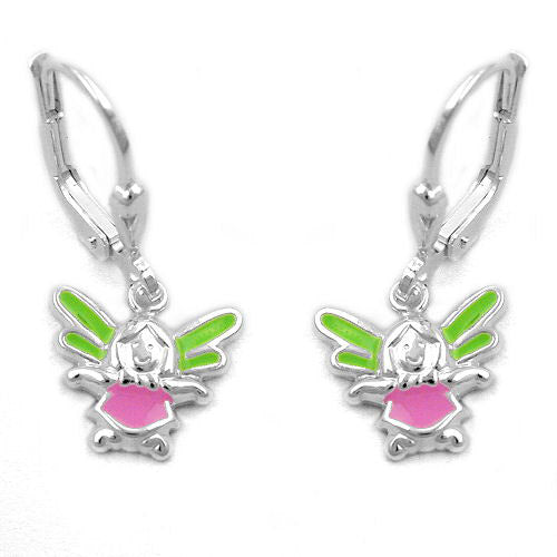 Ohrringe Brisur lustige Elfe farbig Silber 925