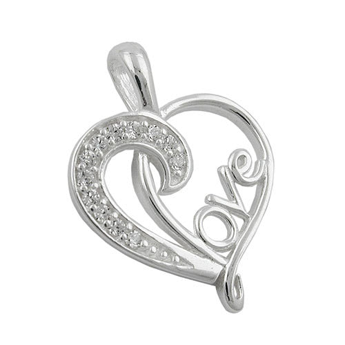 Anhänger Herz Love Zirkonia Silber 925