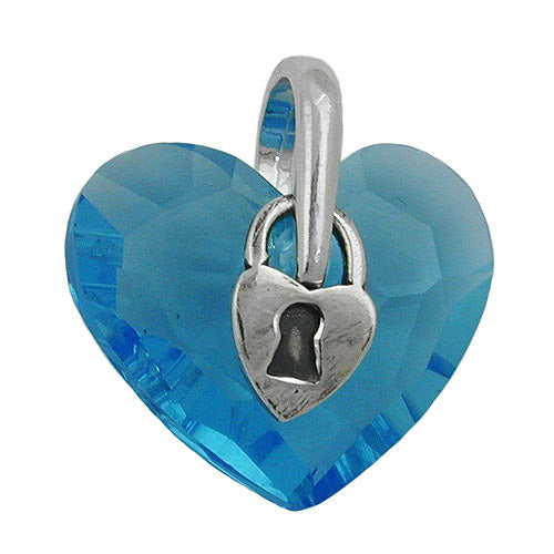 Anhänger Herz mit Schloß Silber 925