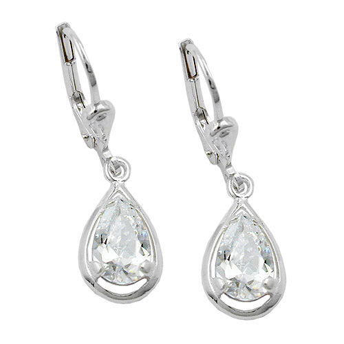 Ohrringe Brisur Tropfen Zirkonia Silber 925