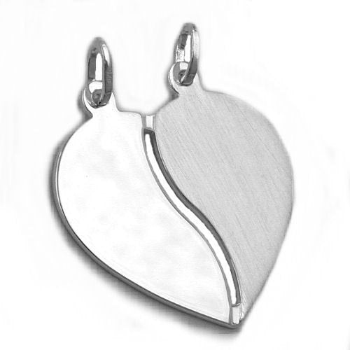 Anhänger Herz mit 2 Ösen Silber 925
