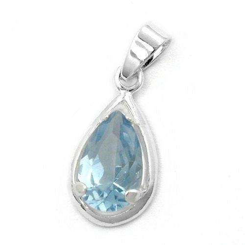 Anhänger synthetischer Aqua Silber 925