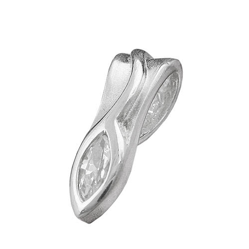 Anhänger Zirkonia oval matt 925