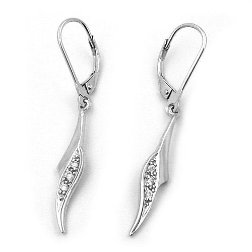 Ohrringe Brisur rhodiniert Zirkonia Silber 925