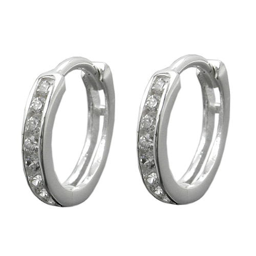 Creolen Zirkonia weiss Silber 925