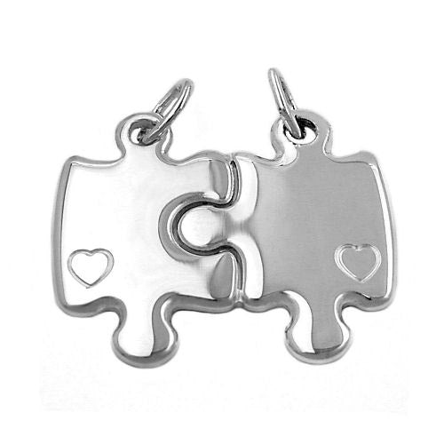 Anhänger mit 2 Herzen Silber 925