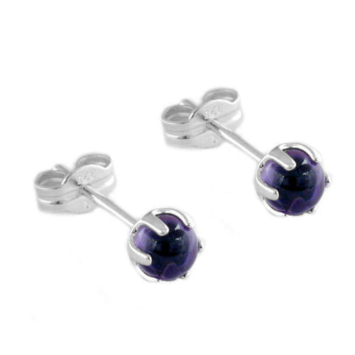 Ohrstecker Zirkonia amethyst Silber 925