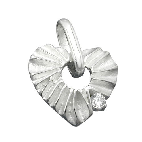 Anhänger Herz mit Zirkonia Silber 925