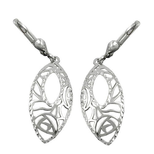 Ohrringe Brisur Muster durchbrochen Silber 925