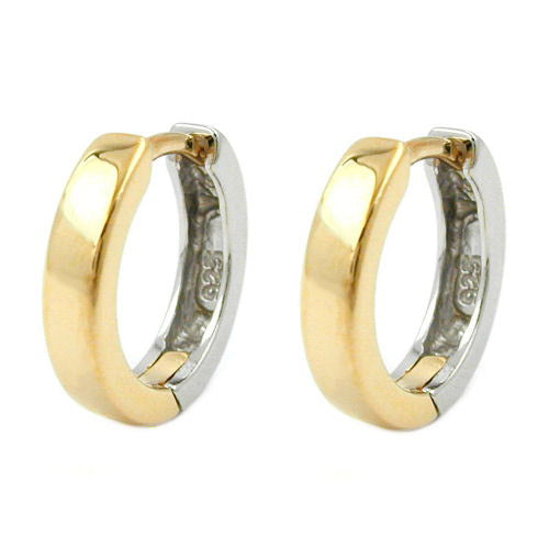 Creolen 13mm bicolor Silber 925