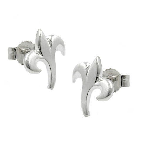 Ohrstecker kleine Blüte mattiert 925