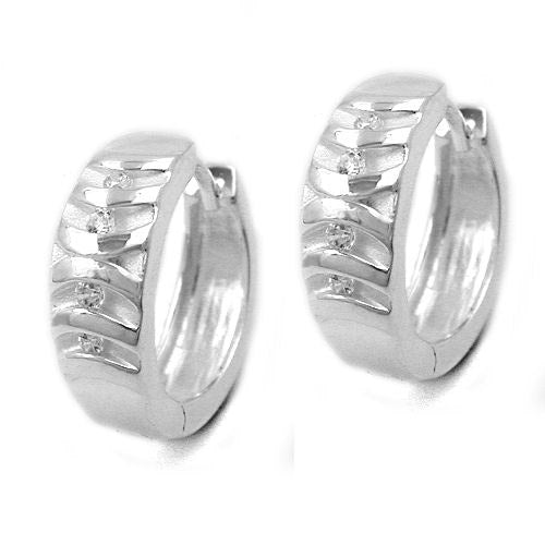 Creolen mit Zirkonia Silber 925