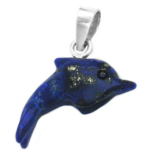 Anhänger Delfin Lapis-Perle Silber 925